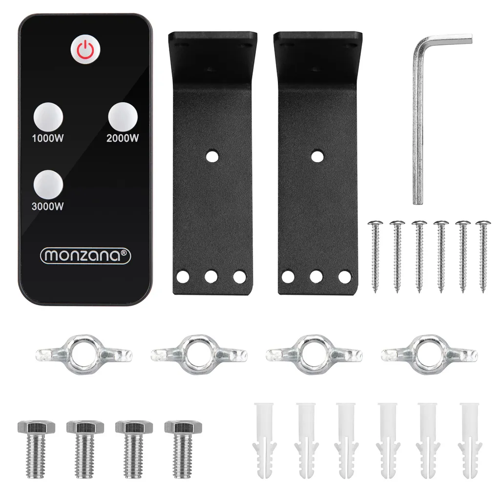 Monzana Infrarot Heizstrahler MZH3000 Goldröhre 3000W 3 Heizstufen Fernbedienung Terrassenstrahler Elektrisch , Farbe:schwarz 8 Monzana Infrarot Heizstrahler MZH3000 Goldröhre 3000W 3 Heizstufen Fernbedienung Terrassenstrahler Elektrisch , Farbe:schwarz – Bild 8