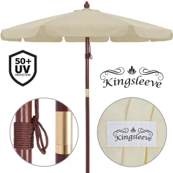 Deuba Kingsleeve Holz Sonnenschirm 330 Cm UV Schutz 50+ Wasserabweisend Seilzug Groß Rund Stabil Windfest Marktschirm Gartenschirm Balkon Beige Creme, Farbe:creme 11 Deuba Kingsleeve Holz Sonnenschirm 330 Cm UV Schutz 50+ Wasserabweisend Seilzug Groß Rund Stabil Windfest Marktschirm Gartenschirm Balkon Beige Creme, Farbe:creme -Garten- & Gewächshäuser Geschäft 0b8c4b01d41a301f4feff56f22ca8ac2