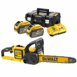 DeWALT Akku-Kettensäge DCM575Y2-QW 54 V 12 Ah Mit 40 Cm Schwertlänge - Inkl. 2x 54 V 12 Ah Akkus + Ladegerät + T-STAK Box II
