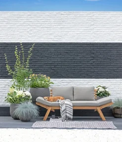 Dehner Gartenmöbel Sofa Macao, Inkl. Polster, Ca. 203 X 63 X 44 Cm, FSC® Akazienholz/Polyester, Geölt, Braun/grau -Garten- & Gewächshäuser Geschäft 0bad6c75be6ee16f315668f163780bdf