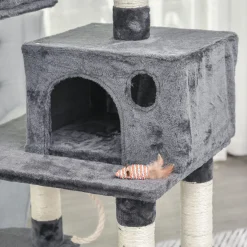 Pawhut Katzenbaum Luxus Mit Hängematte Katzenhaus Kletterbaum Mit Hängematte Und Katzenhaus Katzenspielturm Dunkelgrau 60 X 48 X 144 Cm -Garten- & Gewächshäuser Geschäft 0bade41741f97bbacba8730ffb4ec56a