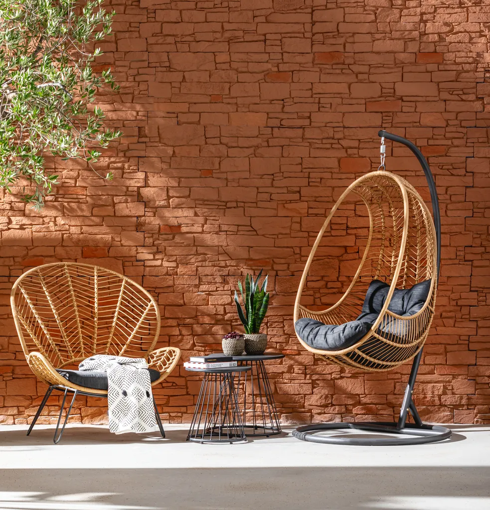 Dehner Hängesessel Venezia, Ca. 197 X 82.5 X 101.5 Cm, Stahl/Polyester, Schwarz/beige 10 Dehner Hängesessel Venezia, Ca. 197 X 82.5 X 101.5 Cm, Stahl/Polyester, Schwarz/beige – Bild 10