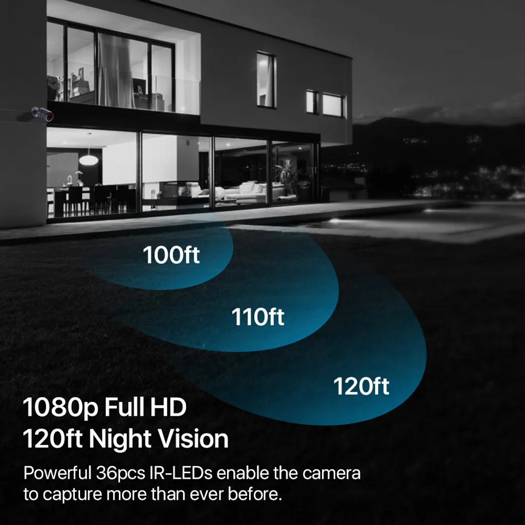 ZOSI 1080p Full HD Bullet Kamera Überwachungskamera, Outdoor Video Überwachungskamera Farb CCTV, 1-Wege Audio 30M IR Nachtsicht 6 ZOSI 1080p Full HD Bullet Kamera Überwachungskamera, Outdoor Video Überwachungskamera Farb CCTV, 1-Wege Audio 30M IR Nachtsicht – Bild 6