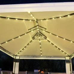 Swing&Harmonie LED - Garten Pavillon Milano 3x4m Pavillion Solar Beleuchtung Pavilion Gartenzelt Designer Pavilon - Creme -Garten- & Gewächshäuser Geschäft 0bcf1f5ee51e5b06c5169b90e179d5ab