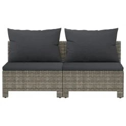 VidaXL Gartensofa 2-Sitzer Mit Kissen Grau Poly Rattan -Garten- & Gewächshäuser Geschäft 0bcf2e94bfba90b3dfa0b610e44eb532