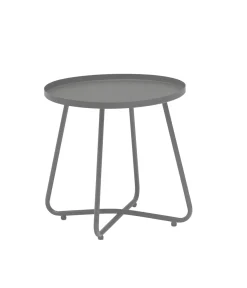 Dehner Beistelltisch Ibiza, Ca. Ø 45 Cm, Höhe Ca. 45 Cm, Stahl, Pulverbeschichtet, Anthrazit