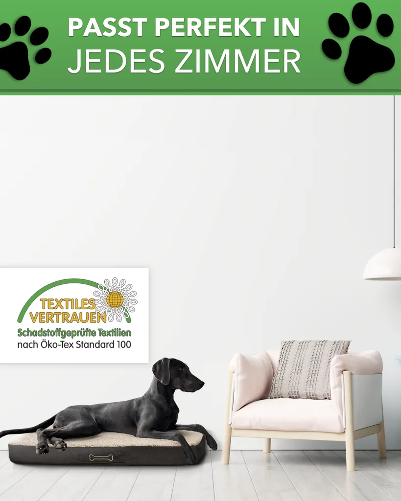 DILUMA Orthopädisches Haustierkissen Benji M 79 X 60 X 8 Cm – Optimaler Liegekomfort Für Ihr Haustier – Viscoelastische Hundematratze Mit Abnehmbaren Bezug Und Antirutschbeschichtung 6 DILUMA Orthopädisches Haustierkissen Benji M 79 X 60 X 8 Cm – Optimaler Liegekomfort Für Ihr Haustier – Viscoelastische Hundematratze Mit Abnehmbaren Bezug Und Antirutschbeschichtung – Bild 6