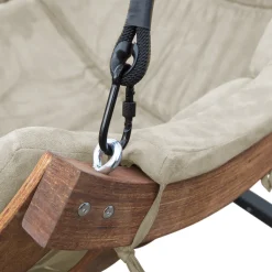AXI Capri Hängestuhl Mit Gestell Aus Holz | Hängesessel / Hängeschaukel Beige Für Den Garten | Outdoor Lounge Stuhl Für 1 Person | Belastbar Bis 150 Kg -Garten- & Gewächshäuser Geschäft 0c393db19fbf71a2739b5c954d7583ca