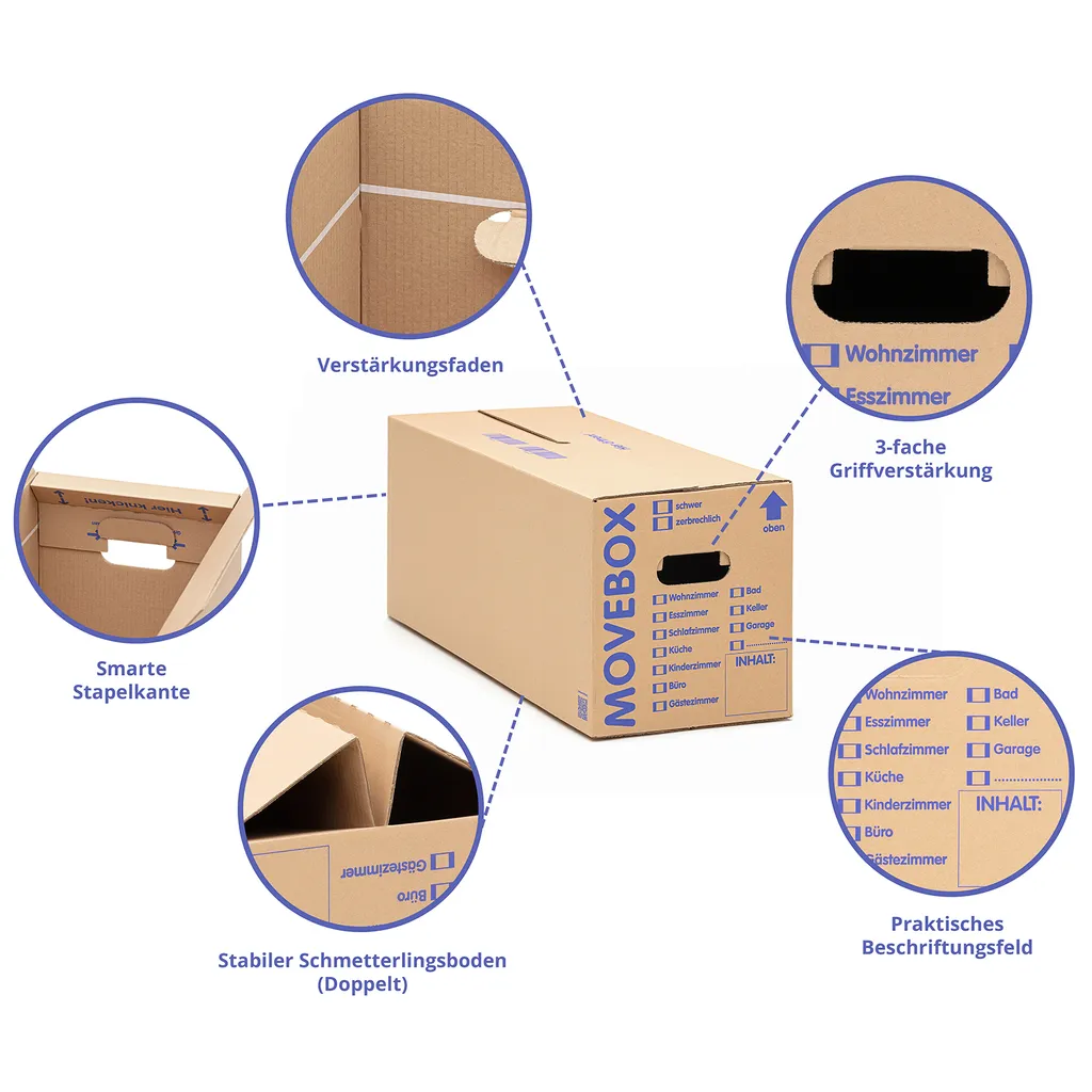 KK Verpackungen © 30 Umzugskartons 2-Wellig 40 Kg Movebox 3 KK Verpackungen © 30 Umzugskartons 2-Wellig 40 Kg Movebox – Bild 3