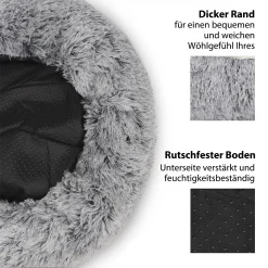 LIKING® Ø65 Cm L-XL Hundebett/Katzenbett Inkl. Decke Oder Auch Als Haustiersofa Nutzbar, Katzenhöhle, Flauschiges Plüsch-Katzenbett, Geeignet Für Hunde Und Katzen Bis Zu 15 Kg, Grau 12 LIKING® Ø65 Cm L-XL Hundebett/Katzenbett Inkl. Decke Oder Auch Als Haustiersofa Nutzbar, Katzenhöhle, Flauschiges Plüsch-Katzenbett, Geeignet Für Hunde Und Katzen Bis Zu 15 Kg, Grau -Garten- & Gewächshäuser Geschäft 0c7b576d66198979d0a191567cf1a8aa
