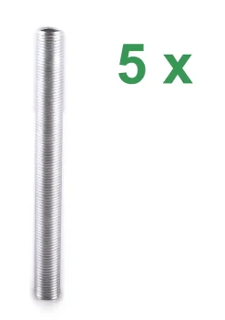Edi-tronic 5x M10 Gewinderöhrchen Gewinderohr Gewinde Rohr 10cm 100mm Für Porzellanfassung