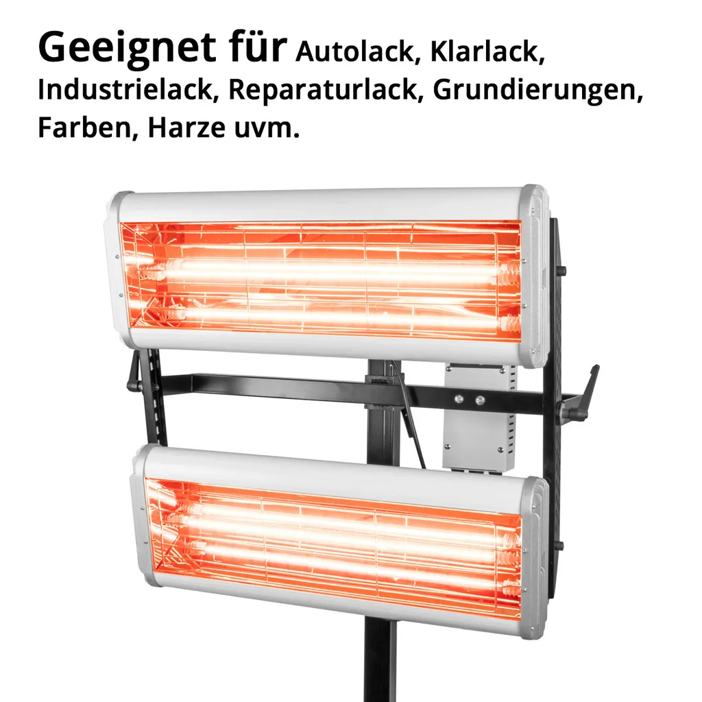 STAHLWERK Infrarot Lacktrockner 2.400 W Mit Stativ Infrarottrockner IR Strahler 2 STAHLWERK Infrarot Lacktrockner 2.400 W Mit Stativ Infrarottrockner IR Strahler – Bild 2