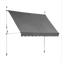 Mucola Klemmmarkise 300-120cm Grau Mit LED Balkon Markise Sonnenschutz Terasse Fenstermarkise Balkonmarkise Sonnensegel Windschutz Rollo -Garten- & Gewächshäuser Geschäft 0ca12a6649a71bfa39799bb9eae908e9