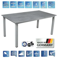Gartentisch / Lofttisch MFG 160x90cm Alu Graphit / Topalit Betonoptik -Garten- & Gewächshäuser Geschäft 0ccbfcaaaea36f4b67bef4130d9b5404