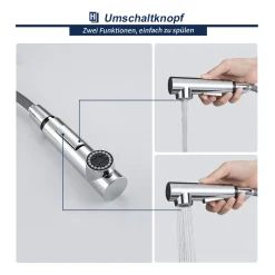 Aihom Wasserhahn Küche Ausziehbar Armatur Küche Mit 2 Strahlen Küchenarmatur 120° Drehbar Spültischarmatur Mischbatterie Küche Chrom Hochdruck -Garten- & Gewächshäuser Geschäft 0d054af6f72f97030657519e8242cee6