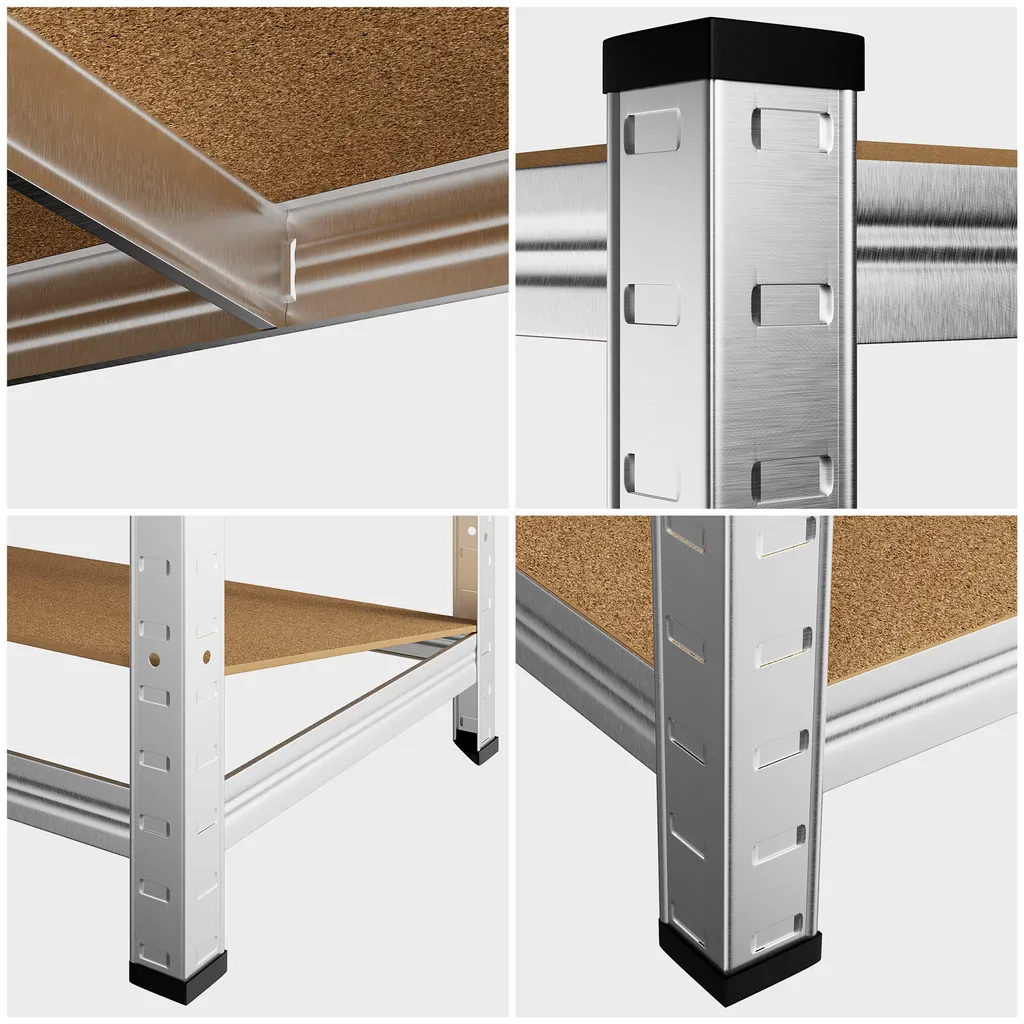 Monzana Schwerlastregal Kellerregal Steckregal Werkstattregal Lagerregal Regal, Model:2x 5 Böden - 180x90x40cm 6 Monzana Schwerlastregal Kellerregal Steckregal Werkstattregal Lagerregal Regal, Model:2x 5 Böden - 180x90x40cm – Bild 6