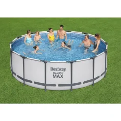 Bestway Steel Pro Max™ Frame Pool Komplett-Set, Rund, 427x122cm, 5612X -Garten- & Gewächshäuser Geschäft 0d38beb0586b68a53f63c26f18b362dc