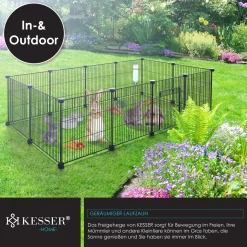 KESSER® Freigehege Gittergehege Für Kaninchen Aus Metallgitter XXL Inkl. Tür Kleintiergehege Meerschweinchen Gehege Freilauf, Kleintierkäfig Laufgitter Hasenstall Für Innen - Draußen , Farbe:Schwarz, Größe:Einzeln 14 KESSER® Freigehege Gittergehege Für Kaninchen Aus Metallgitter XXL Inkl. Tür Kleintiergehege Meerschweinchen Gehege Freilauf, Kleintierkäfig Laufgitter Hasenstall Für Innen - Draußen , Farbe:Schwarz, Größe:Einzeln -Garten- & Gewächshäuser Geschäft 0d6880f21851b3d98dcbc4e98b79134a