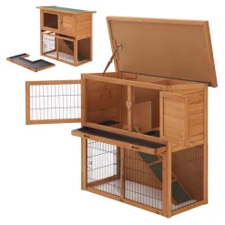 En.casa Kaninchenstall Nidda 85 X 92 X 45 Cm Hasenstall Zweistöckig Hasenkäfig Kleintierstall Mit Bitumendach Tannenholz -Garten- & Gewächshäuser Geschäft 0d75dba4488f2e2f82644f562ed58256