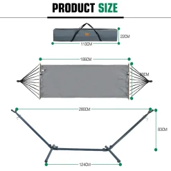 CClife Hängematte Mit Gestell Hängemattengestell Höhen Verstellbar Mit Tragetasche, Color:Grau 11 CClife Hängematte Mit Gestell Hängemattengestell Höhen Verstellbar Mit Tragetasche, Color:Grau -Garten- & Gewächshäuser Geschäft 0e4551e786b086e557251c5d2d275d45