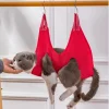 YisibaihTao Hundepflege Hängematte Zum Nagelschneiden, Badetasche, Hängematten Helfer, Rückhaltetasche Für Katze, Hund, Rot(XS)