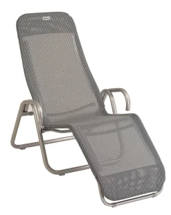 Acamp Gartenliege Gesundheitsliege Calypso Klappbar Platin,grigio