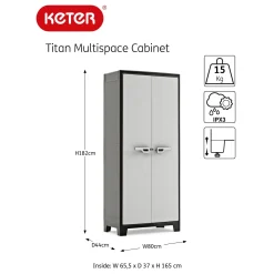 Keter Universalschrank Titan Schwarz Und Grau 182 Cm -Garten- & Gewächshäuser Geschäft 0ebbee7af119c842cd443f4570167ab8
