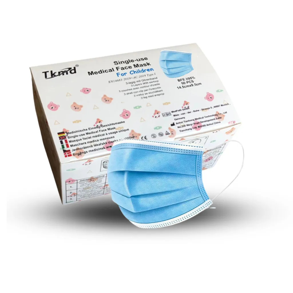 Anhui Jingxin Tengda Exhibition Co. Ltd. 50er Packung Tkmd Medizinische Kinder Masken In Blau Type I 2 Anhui Jingxin Tengda Exhibition Co. Ltd. 50er Packung Tkmd Medizinische Kinder Masken In Blau Type I – Bild 2