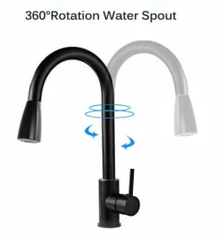 Besttowe 360° Drehung Ausziehbar Küchenarmatur Wasserhahn Spültisch Mischbatterie Schwarz -Garten- & Gewächshäuser Geschäft 0f129c480f3bbe9a9620af0db691a25a