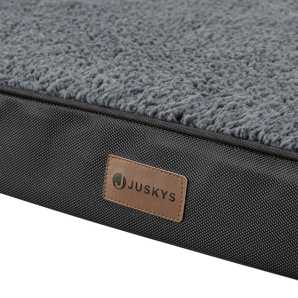 Juskys Hundebett Milow Orthopädisch 112x81cm - Hundekissen Flauschig & Stabil - Bezug Abnehmbar & Waschbar – Hundematte Für Große Hunde - Grau 10 Juskys Hundebett Milow Orthopädisch 112x81cm - Hundekissen Flauschig & Stabil - Bezug Abnehmbar & Waschbar – Hundematte Für Große Hunde - Grau – Bild 10