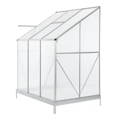 Juskys Aluminium Anlehn-Gewächshaus 2,4 M² – Treibhaus Mit Schiebetür, Fenster Zum Lüften & Stahl-Fundament – Stabiles Pflanzenhaus Für Garten 31 Juskys Aluminium Anlehn-Gewächshaus 2,4 M² – Treibhaus Mit Schiebetür, Fenster Zum Lüften & Stahl-Fundament – Stabiles Pflanzenhaus Für Garten -Garten- & Gewächshäuser Geschäft 0f6cba2d364239f01c6eca2151305cf5