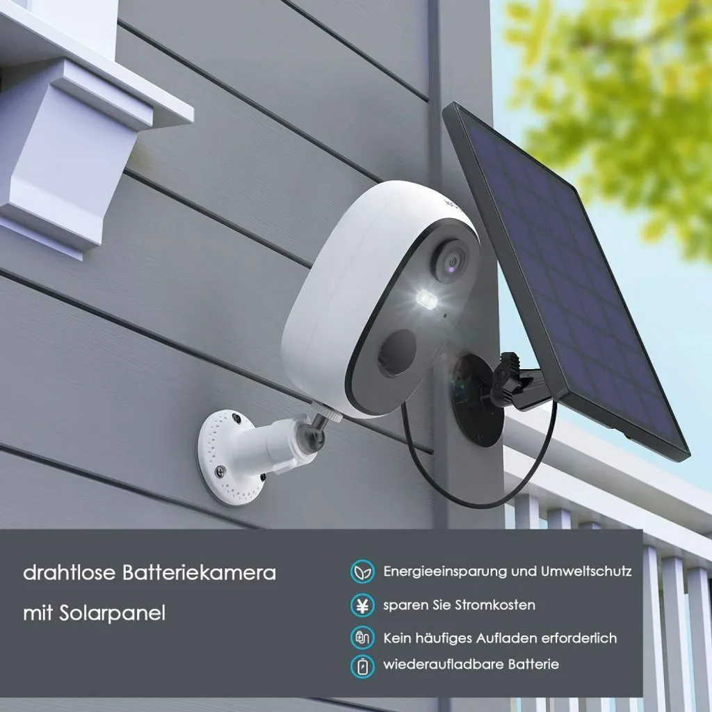 IeGeek 2K 3MP Überwachungskamera Aussen Akku Mit Solarpanel 32G SD-Karte, WLAN Kamera Outdoor Mit Farbnachtsicht, PIR Bewegungsmelder, 2-Wege Audio, Cloud Storage, IP65, 2,4 GHz 12 IeGeek 2K 3MP Überwachungskamera Aussen Akku Mit Solarpanel 32G SD-Karte, WLAN Kamera Outdoor Mit Farbnachtsicht, PIR Bewegungsmelder, 2-Wege Audio, Cloud Storage, IP65, 2,4 GHz – Bild 12