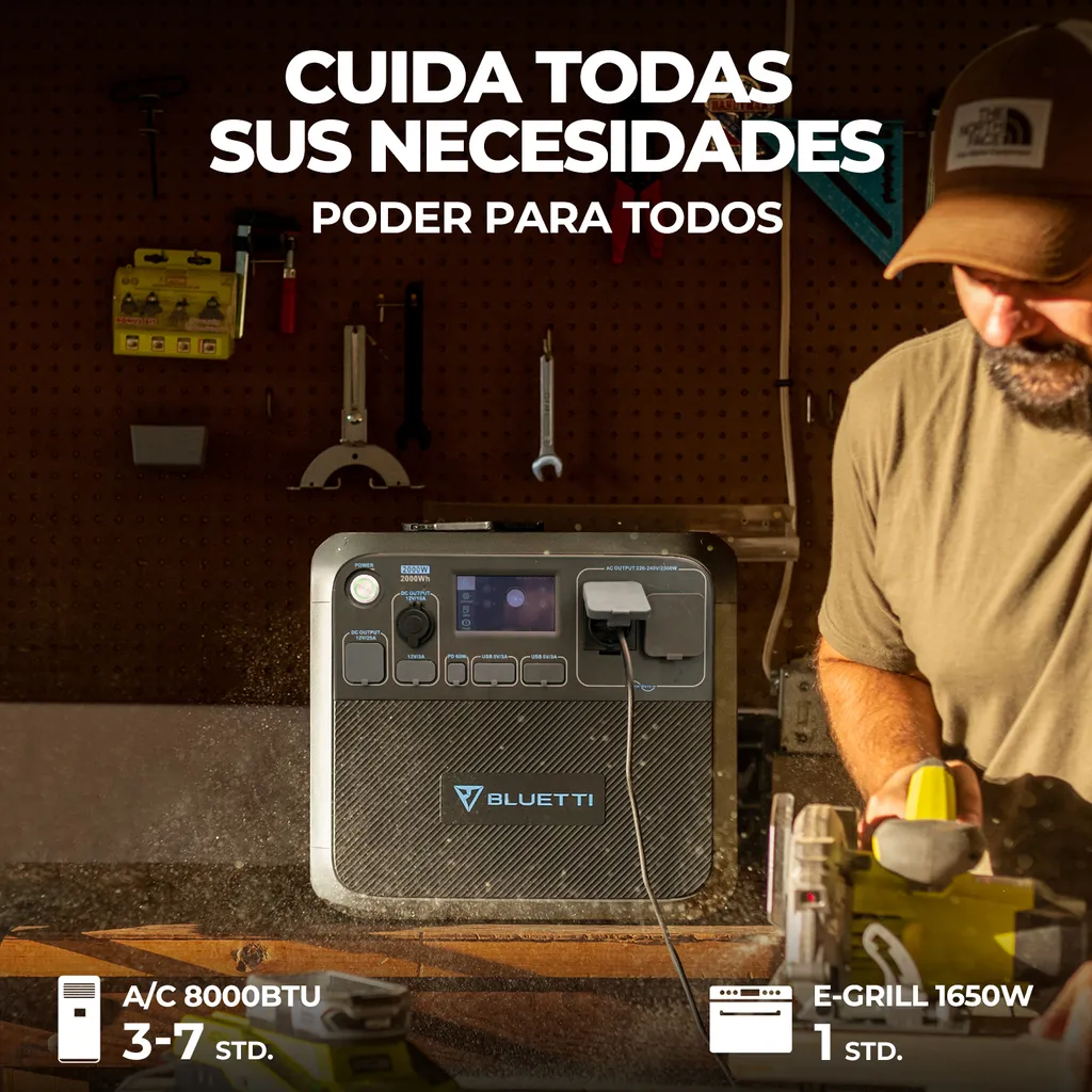 BLUETTI Solar Stromgenerator AC200P Mit 1 X PV350 Solarpanel, 2000Wh/2000W LiFePO4 Stormerzeuger Unit 350W Solaranlagen Solarmodul Für Notstromversorgung Camping, Wohnwagen, Stromausfall, Stromausfall 6 BLUETTI Solar Stromgenerator AC200P Mit 1 X PV350 Solarpanel, 2000Wh/2000W LiFePO4 Stormerzeuger Unit 350W Solaranlagen Solarmodul Für Notstromversorgung Camping, Wohnwagen, Stromausfall, Stromausfall – Bild 6