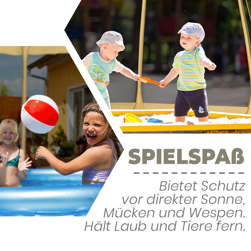 Swing&Harmonie Pavillon Garten PopUp Pavilon Zelt Partyzelt Gartenzelt Iglu Event Pavillion Moskitonetz Sonnenschutz - 10FT - 300cm Anthrazit 3 Swing&Harmonie Pavillon Garten PopUp Pavilon Zelt Partyzelt Gartenzelt Iglu Event Pavillion Moskitonetz Sonnenschutz - 10FT - 300cm Anthrazit – Bild 3