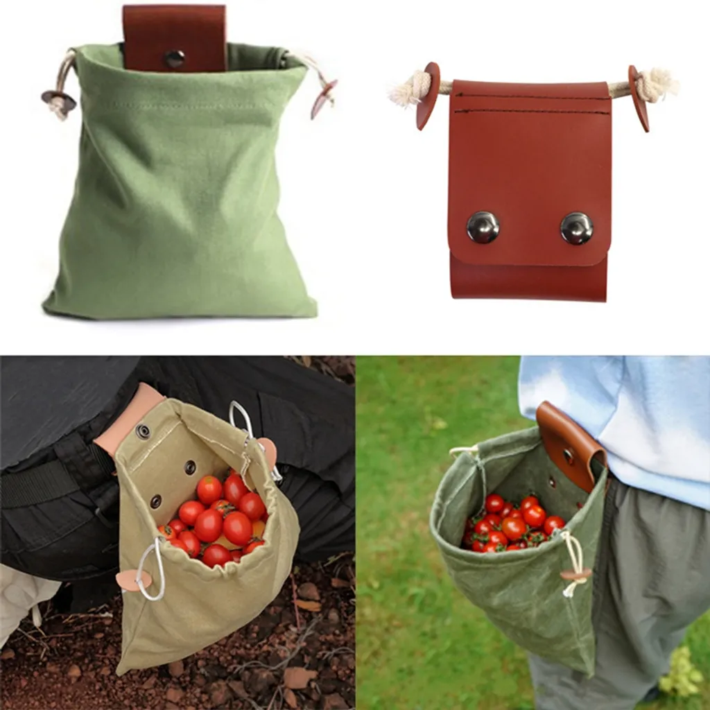 YisibaihTao 4er Pack Faltbare Canvas Leder Foraging Pouch, Mushroom Foraging Gürteltasche, Bushcraft Bag Für Camping, Wandern, Ernten, Sammeln 6 YisibaihTao 4er Pack Faltbare Canvas Leder Foraging Pouch, Mushroom Foraging Gürteltasche, Bushcraft Bag Für Camping, Wandern, Ernten, Sammeln – Bild 6