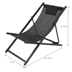 Ambiance Gartenliege Sonnenliege Liegestuhl Klappbar SCHWARZ Aus Metall 101x61x91 Cm -Garten- & Gewächshäuser Geschäft 0ffb7be436e11b12b8b47ef816935ac9