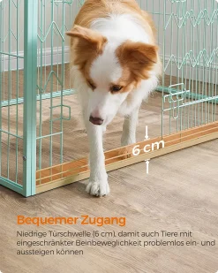 Feandrea Welpenauslauf, Welpenlaufstall 4-teilig, Schiebetür Mit 2 Riegeln, 122 X 80 X 70 Cm, Freilaufgehege Innen, Mintgrün PPK003C01 14 Feandrea Welpenauslauf, Welpenlaufstall 4-teilig, Schiebetür Mit 2 Riegeln, 122 X 80 X 70 Cm, Freilaufgehege Innen, Mintgrün PPK003C01 -Garten- & Gewächshäuser Geschäft 102234e522f62421ab7439fac295401c