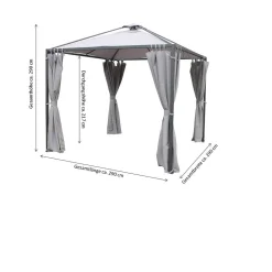 Leco Moderner Garten-Pavillon "Madita" Inkl. Seitenteile Anthrazit 290 X 290 Cm (L X B) -Garten- & Gewächshäuser Geschäft 1063d6cfaa5ebe153b0ab19ec13272b4