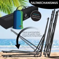 KESSER® Hängematte Vill Mit Gestell Metall Faltbar Verstellbar Stabiler Rahmen Indoor & Outdoor Mit Tragetasche + Beutel Hängesessel Hängemattengestell Camping Garten Pool Balkon Terrasse , Farbe:Blau 17 KESSER® Hängematte Vill Mit Gestell Metall Faltbar Verstellbar Stabiler Rahmen Indoor & Outdoor Mit Tragetasche + Beutel Hängesessel Hängemattengestell Camping Garten Pool Balkon Terrasse , Farbe:Blau -Garten- & Gewächshäuser Geschäft 10b59446efdf56a15586632df926e112