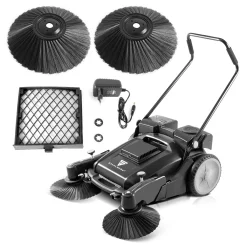 STAHLWERK Akku Kehrmaschine 1000 Mm 55 L Handkehrmaschine Trocken- Und Nassreinigung Besen Kehrer -Garten- & Gewächshäuser Geschäft 10cfe5d0bf9b6a5603df84e433fb3853