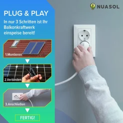 NuaSol Balkonkraftwerk 750W/600W All Black Photovoltaik Solaranlage Steckfertig WIFI Smart -Garten- & Gewächshäuser Geschäft 1111f94cd7c7b6bf67c4393a8f489315