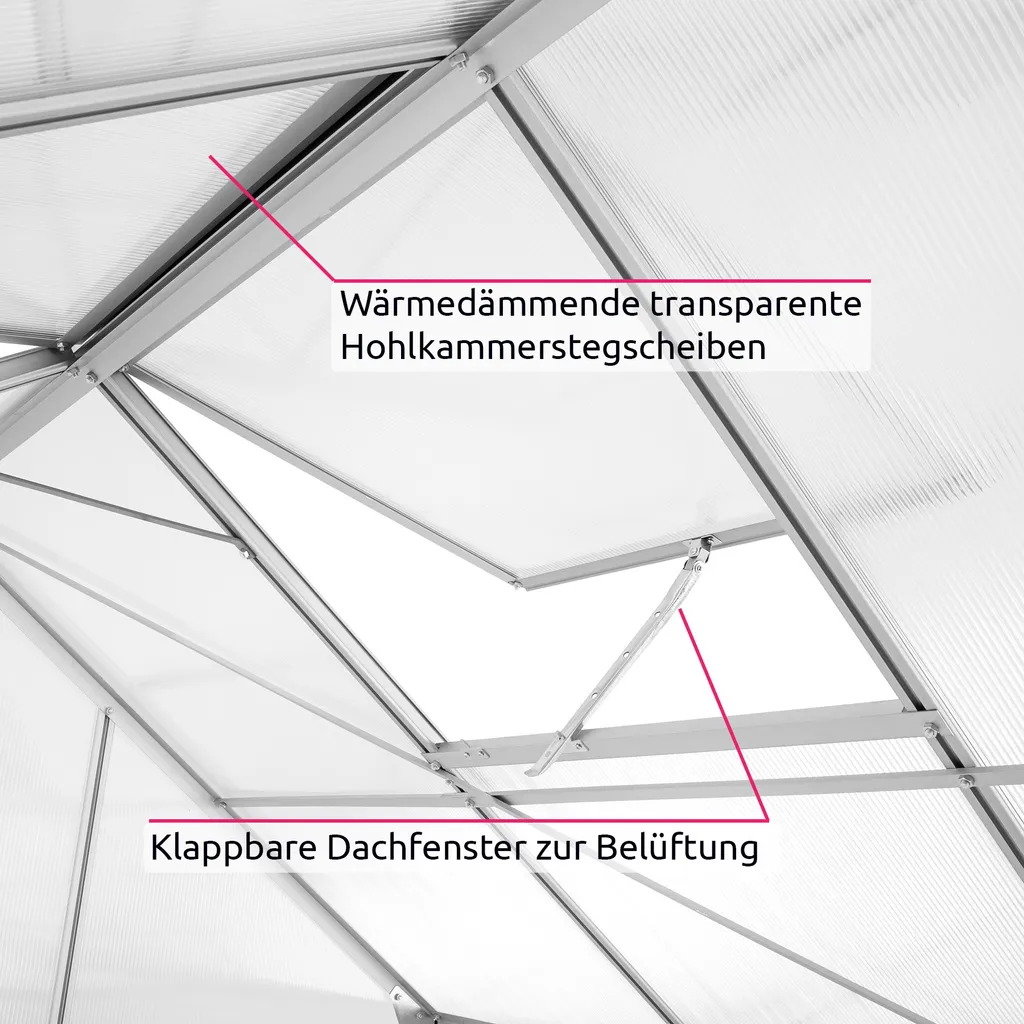 Tectake Gewächshaus Aus Aluminium Ohne Fundament - 375 X 185 X 195 Cm 1 Tectake Gewächshaus Aus Aluminium Ohne Fundament - 375 X 185 X 195 Cm