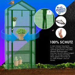 KESSER® Premium Foliengewächshaus Gewächshaus Mit 4 Etagen - 69 X 50 X 158 Cm Treibhaus Mit 4 Regalen - Platzsparend, Hochwertiges Anzuchthaus Garten Balkon Stabil & Einfach Zu Montieren, Farbe:Grün, Größe:4 Etagen -Garten- & Gewächshäuser Geschäft 112e4f6b59b1d10877a2aa44bd5b9acd