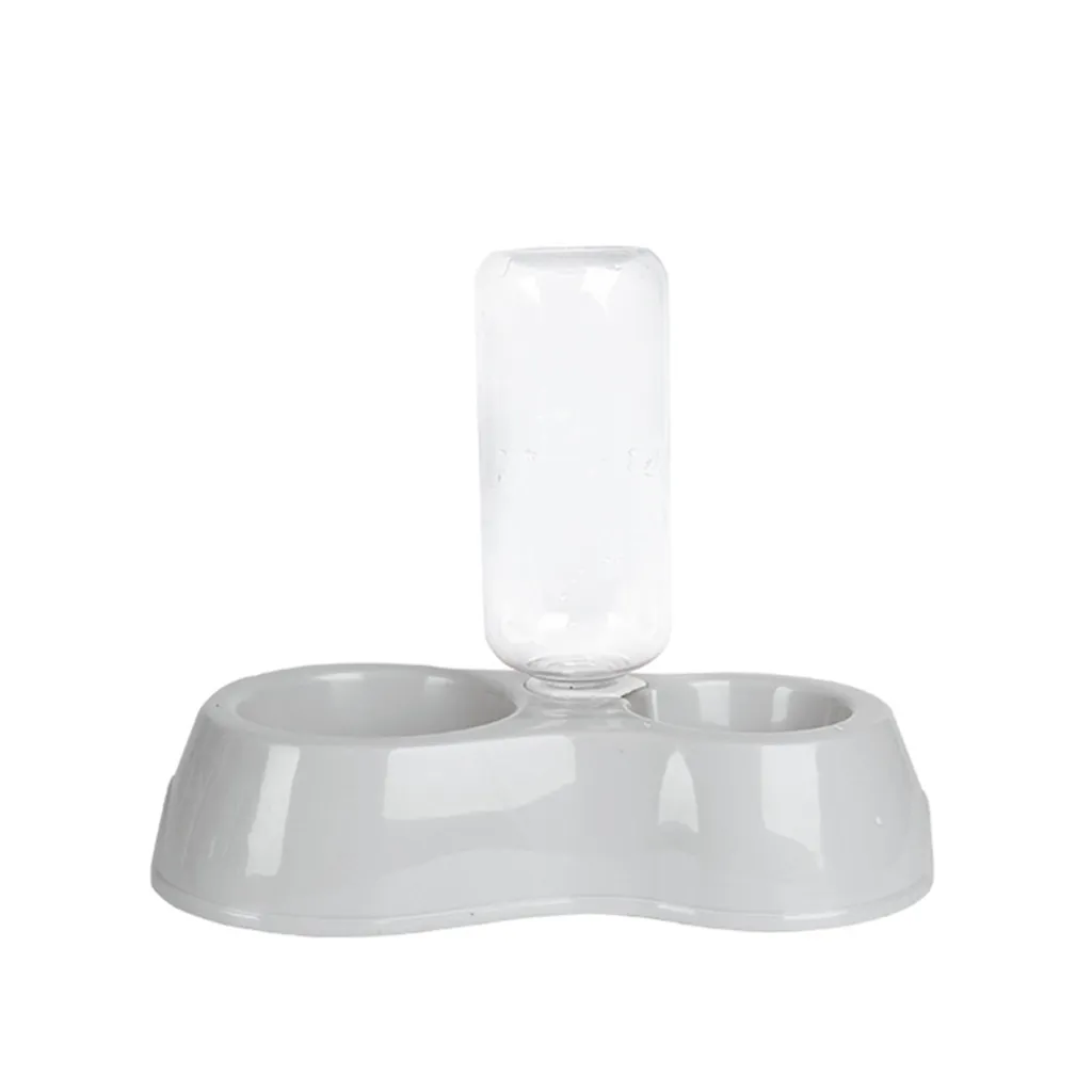 Qiangzhipow Fütterung Hundenäpfe Katzennapf Futterspender Wasserspender Futternapf Haustiere Hund Katze Futterstation Futterautomat Für Trockenfutter (Grau) 2 Qiangzhipow Fütterung Hundenäpfe Katzennapf Futterspender Wasserspender Futternapf Haustiere Hund Katze Futterstation Futterautomat Für Trockenfutter (Grau) – Bild 2