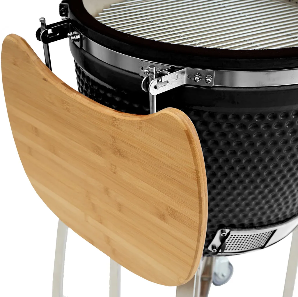 BBQ-Toro Kamado Grill Holzkohlegrill Ø 46 Cm "KURO" Mit Bambusablage, Thermometer, Schwarz 7 BBQ-Toro Kamado Grill Holzkohlegrill Ø 46 Cm "KURO" Mit Bambusablage, Thermometer, Schwarz – Bild 7