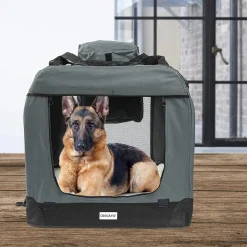 ONVAYA® Faltbare Transportbox Für Hunde & Katzen | XL | Faltbare Hundebox Oder Katzenbox Für Auto & Zuhause | Farbe Grau Schwarz 12 ONVAYA® Faltbare Transportbox Für Hunde & Katzen | XL | Faltbare Hundebox Oder Katzenbox Für Auto & Zuhause | Farbe Grau Schwarz -Garten- & Gewächshäuser Geschäft 1216f84b8099fdd6573243f810e55155