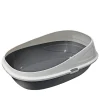CENTI Haustier Katzentoilette Ohne Deckel 23 X 59 X 39cm Wanne Anthrazit / Rand Granit