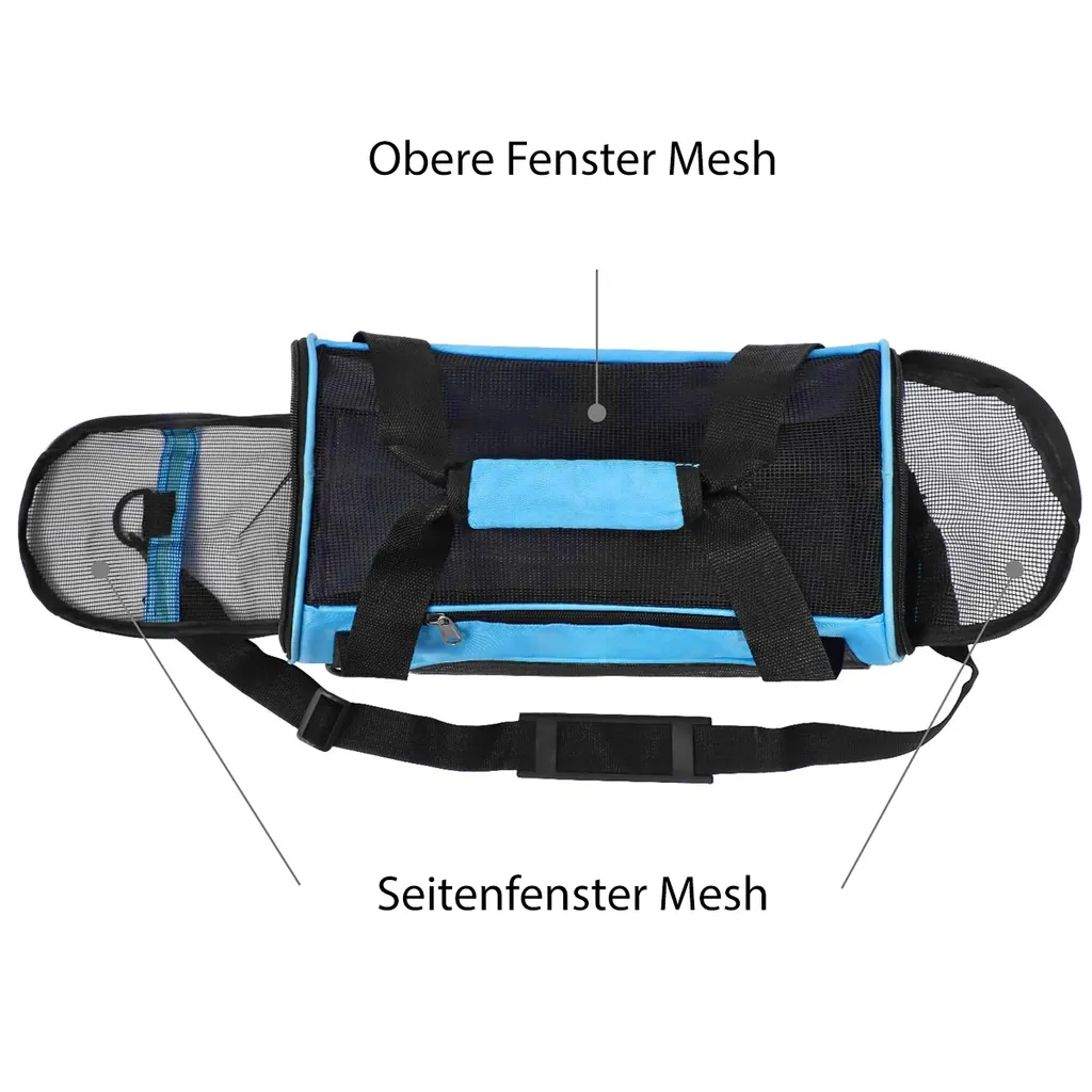 Optizium Hundetransportbox - Blau - L - 52 X 24.5 X 33 Cm - Hundebox Hundetasche Katzenbox Autotransportbox Soft-Sided Airline- Faltbar 2 Optizium Hundetransportbox - Blau - L - 52 X 24.5 X 33 Cm - Hundebox Hundetasche Katzenbox Autotransportbox Soft-Sided Airline- Faltbar – Bild 2