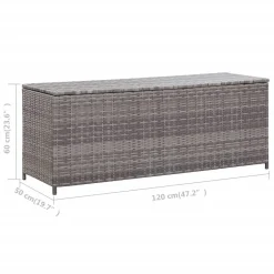 VidaXL Gartenbox Grau 120x50x60 Cm Poly Rattan -Garten- & Gewächshäuser Geschäft 122294755a0c7f66e8401c78eee40c54