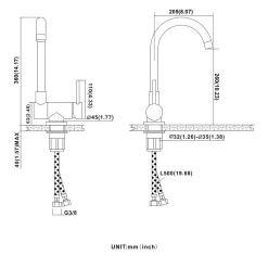 Lonheo Hochdruck Küchenarmatur Vorfenster 360° Drehbar, Umklappbar Wasserhahn Küche Aus Edelstahl, Spültischarmatur Einhebelmischer Mit Klappgriff, Schwarz -Garten- & Gewächshäuser Geschäft 12597d109fae673d8b203ad2b350be2c